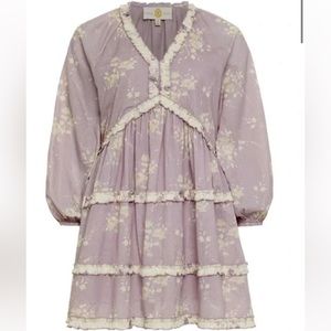 ANNA CATE COLLECTION LILAC & IVORY FLORAL DRESS